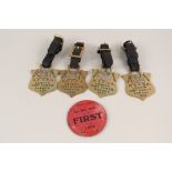 Four RSPCA Merit London cart horse brasses, 1921, 1923,