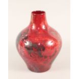 A Royal Doulton Flambe mottled vase