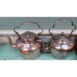 Two early 19th Century circular seamed copper kettles,