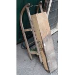 A vintage wooden sledge,