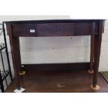 A 19th Century mahogany one drawer 'D' end table on square chamfered legs
