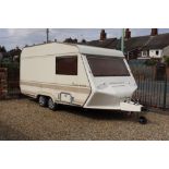A Bessecarr Cameo 420 GTE touring caravan with chemical toilet,