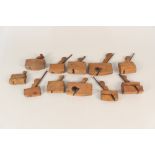 A box of wooden thumb planes