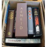 Various volumes of Folio Society including Winston Churchill, Virgil's Aeneid,
