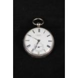 A silver cased pocket watch marked Lycett to dial