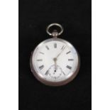 A gents silver cased pocket watch by E T Stoner,
