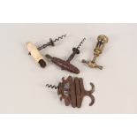 Four various corkscrews