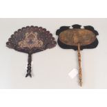 Victorian tortoiseshell and papier mache face protectors