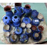 Torquay Blue Bird china including vases,