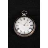 A gents silver pair cased key wind pocket watch by Joshua Hummel-Lynn (case as found)