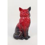 A Royal Doulton Flambe cat