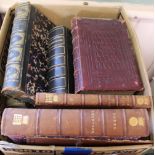 Calf bound 19th Century literary volumes, Byron,
