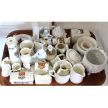 A tray of various crested china