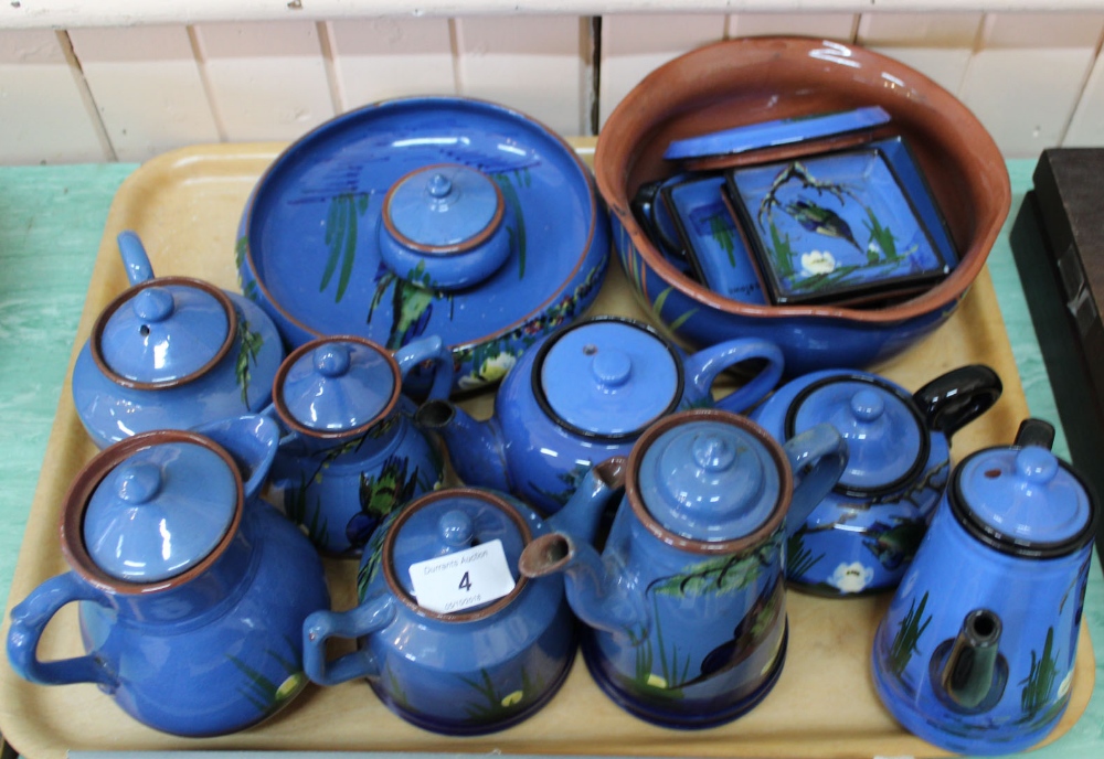 Torquay Blue Bird china including bowls,