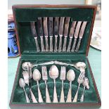 Two canteens of silver plated cutlery