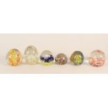 Various glass paperweights