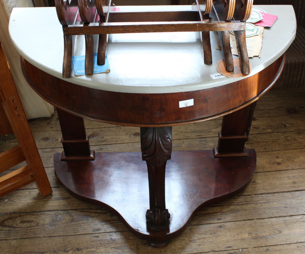 A Victorian part painted converted mahogany washstand