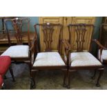 A set of six Chippendale style dining chairs (including two carvers)