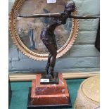 A Bronze of a lady dancer after Chiparus, Paris Foundry seal,