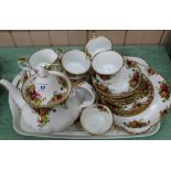 A Royal Albert Old Country Roses part tea set