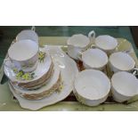 A Royal Albert Primrose yellow part tea set