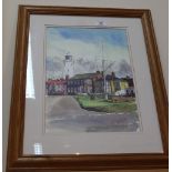 A watercolour of Southwold by Judy Ashcroft 1999,
