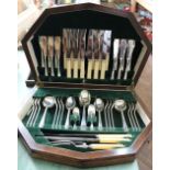 A canteen of silver plated cutlery