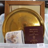 Royal commemorative items to include 1935 enamel mug and brass plate etc