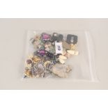 A quantity of costume earrings,