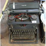 A vintage black Imperial typewriter