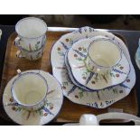 A Fenton floral part tea set