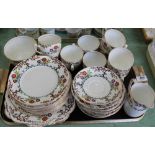 A Foley china floral part tea set