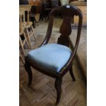 A grained mahogany single chair