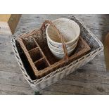 A selection of wicker baskets