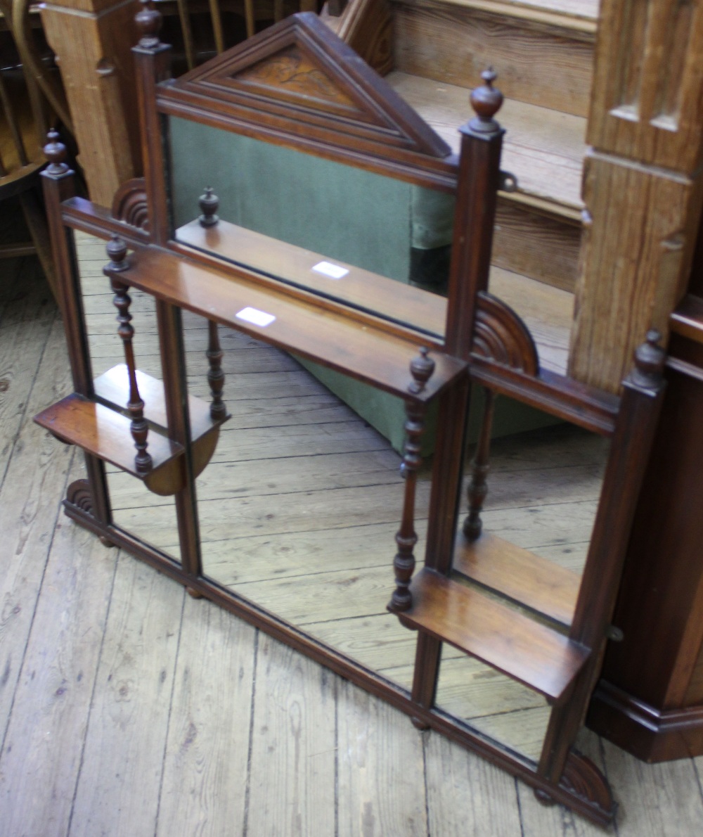 An Edwardian overmantel mirror