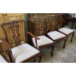 A set of six Chippendale style dining chairs (including two carvers)