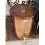 A 19th Century copper tea urn with brass tap