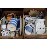 Cornish ware storage jars,