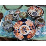19th Century Imari plates and bowls plus other oriental china