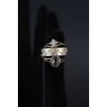 Four 9ct gold rings,