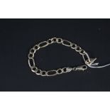 A 9ct gold flat link bracelet