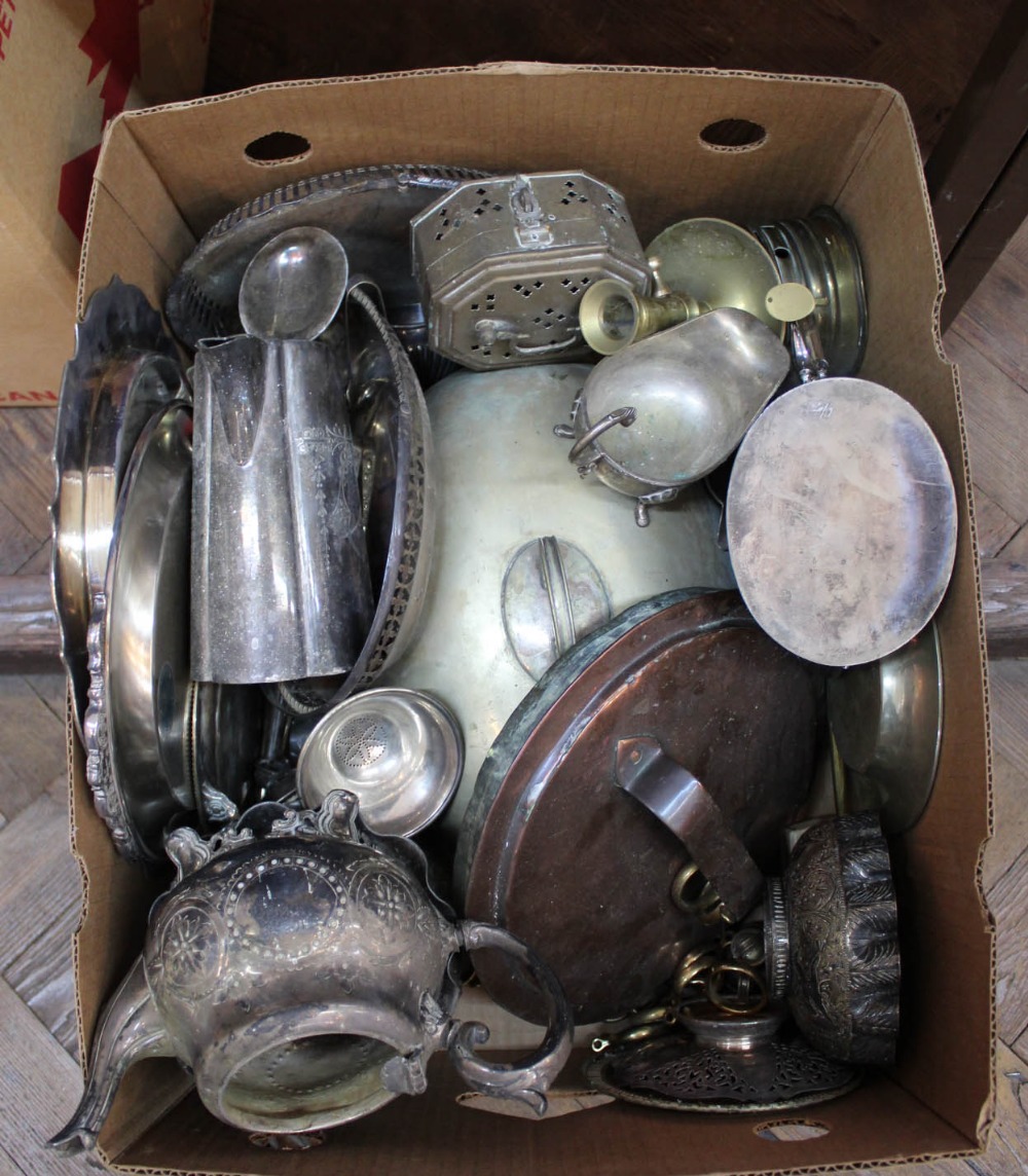 Silver plate and metalware to include a meat cover