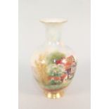 A painted Royal Worcester vase titled 'Cropthorne', signed R.