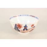 A Lowestoft bowl with dolls house pattern,