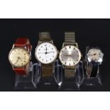 A gents Osram 25 Jewel wristwatch plus three others