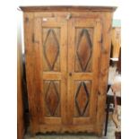 A 19th Century French pine two door cupboard