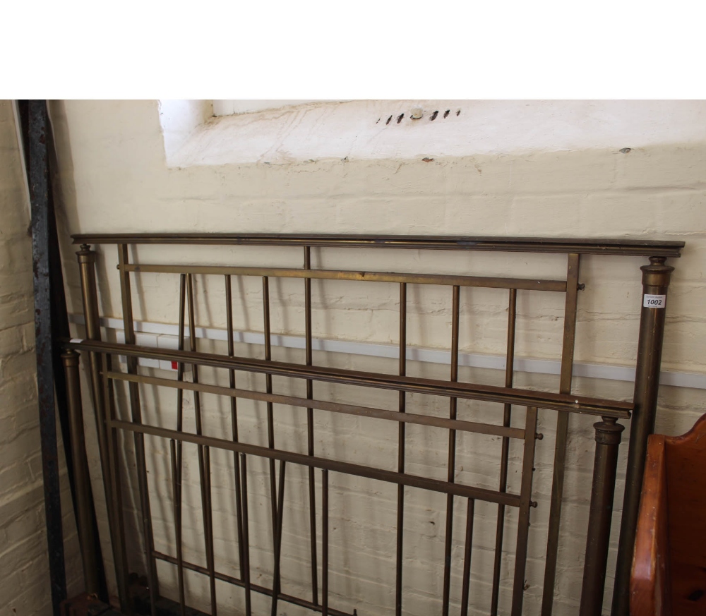 A brass and iron double bed frame