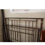 A brass and iron double bed frame