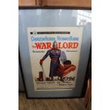 A framed and glazed film poster for 'The War Lord' staring Charlton Heston