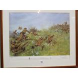 A signed limited edition 21/350 by Terence Cuneo 'Tebourba Gap, Tunisia,